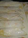Canelones de choclo con salsa blanca