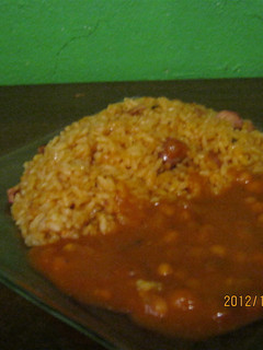 Una foto de Arroz con chorizo de cerdo