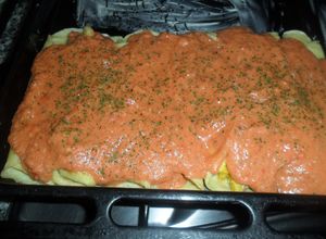 Foto principal de Canelones de crema de choclo con salsa de tomate