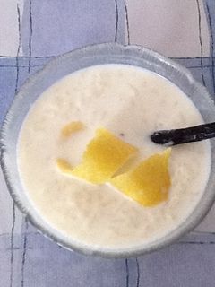 Una foto de Arroz con leche cremoso
