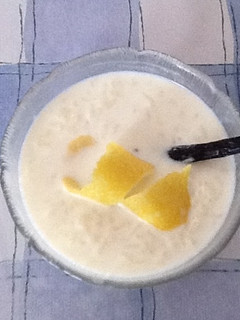 Una foto de Arroz con leche cremoso