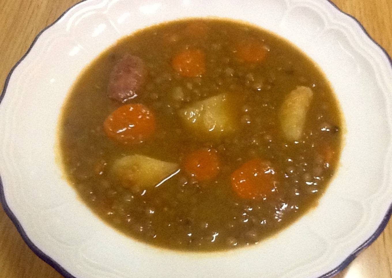 Lentejas con chorizo fácil