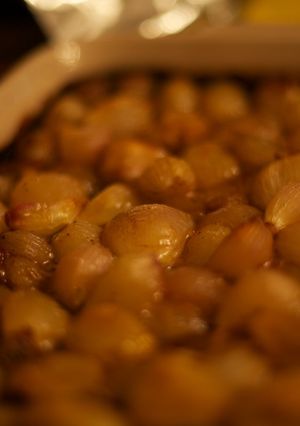 Una foto de Cebollas asadas