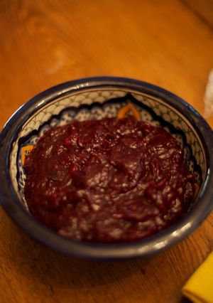 A picture of Cranberry Sauce for Turkey.