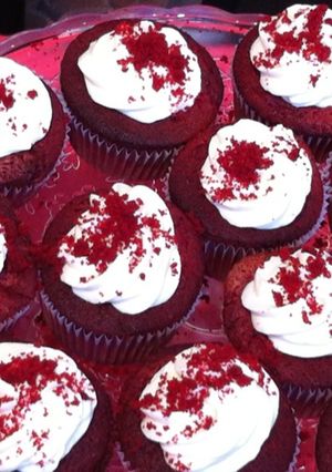 Una foto de Cupcakes rojos