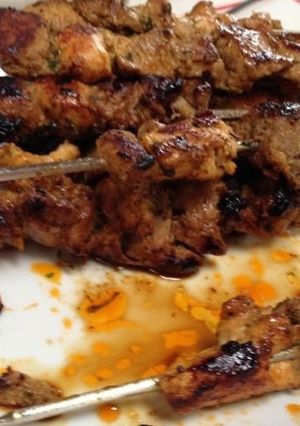 Una foto de Pinchos morunos barbacoa