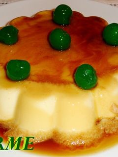 Una foto de Flan suave de melón
