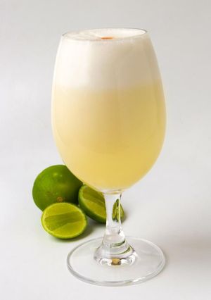 Una foto de Batido de helado de limón
