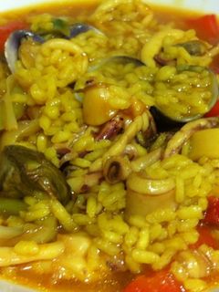 Una foto de Arroz melosos con calamares