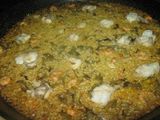 Arroz con rape y alcachofas