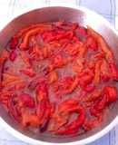Pimientos asados con vinagreta de cominos 