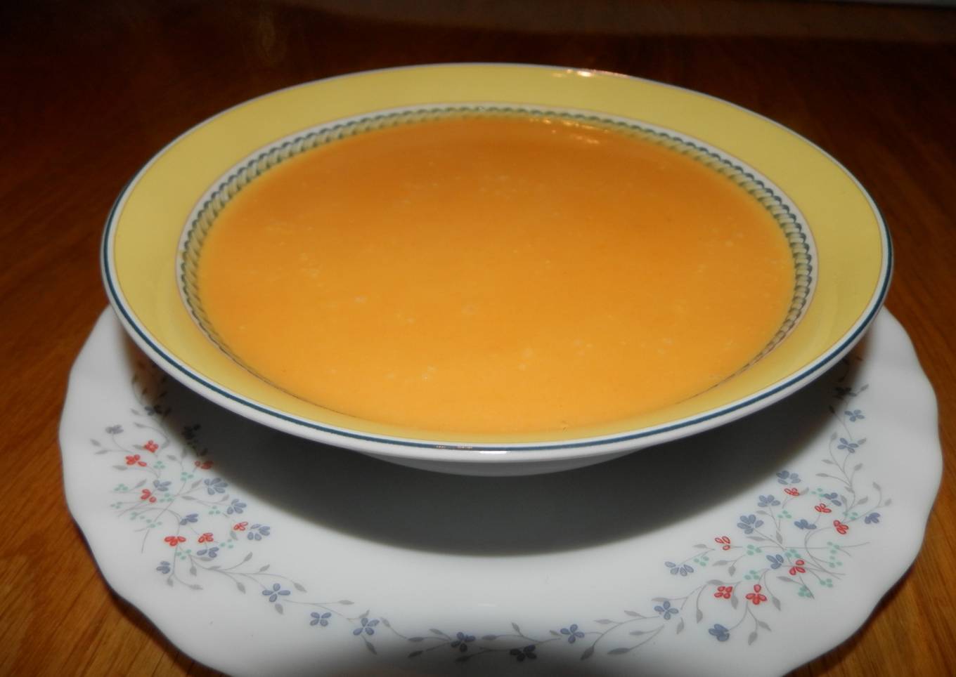 Crema de calabaza y puerro