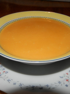 Una foto de Crema de calabaza y puerro