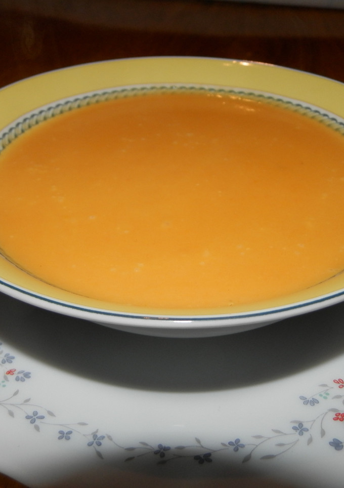 Una foto de Crema de calabaza y puerro