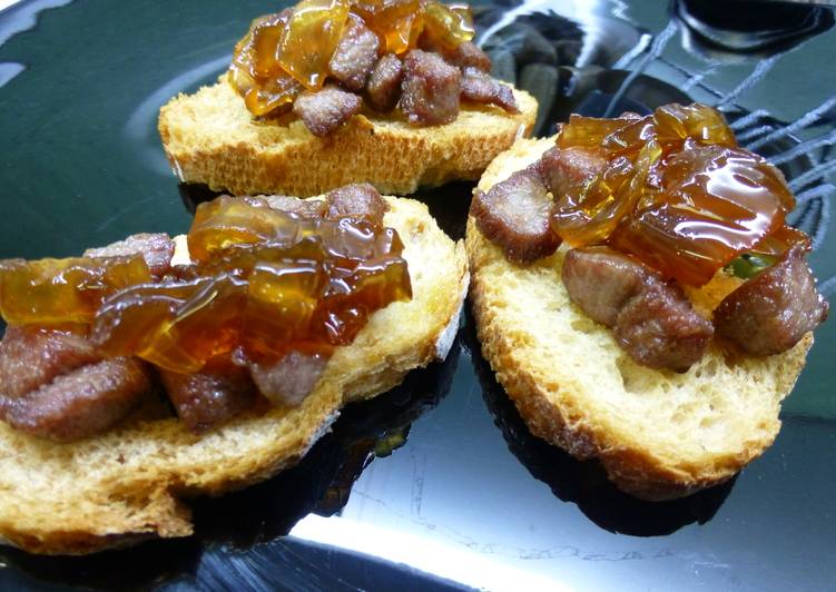 Canapé de presa ibérica