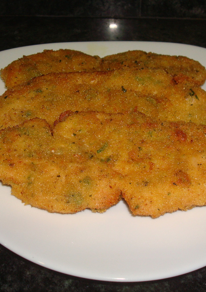 Una foto de Filetes de pavo empanados