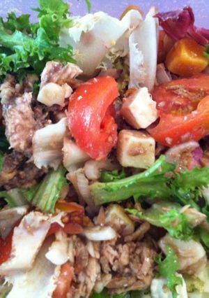Una foto de Ensalada con queso