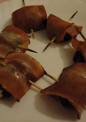Una foto de Ciruelas rellenas con queso