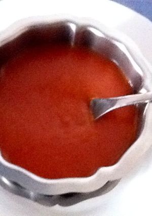 Una foto de Salsa de pimientos y tomate