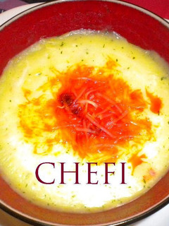 Una foto de Crema de puré de patata indekove