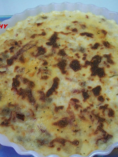 Foto principal de Gratinado de berenjenas con jamón y salsa bechamel