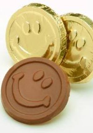 Una foto de Monedas de chocolate