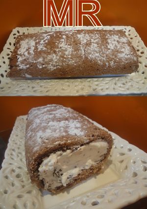 Una foto de Brazo de gitano de chantilly crujiente