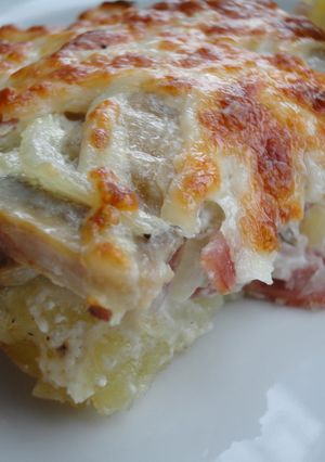 Una foto de Pastel de patatas a la carbonara