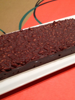 Una foto de Turrón de chocolate con arroz inflado (rice krispies)