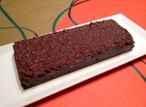 Foto principal de Turrón de chocolate con arroz inflado (rice krispies)