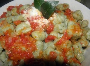 Una foto de Ñoquis de espinaca para la dieta