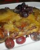 Postre de uvas con miel