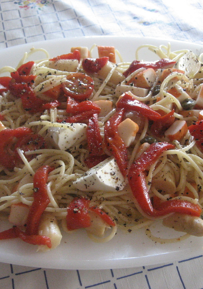 Una foto de Ensalada de espaguetis