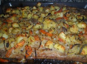 Foto principal de Matambre con patatas y verduras a la mostaza