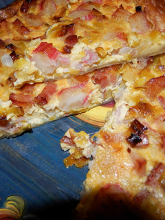 Una foto de Quiche de cangrejo y puerros