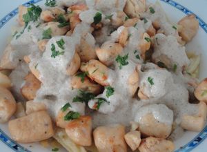 Foto principal de Raxo de pollo con salsa de champiñones