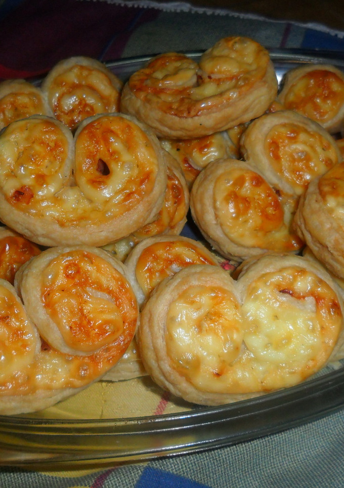 Una foto de Palmeritas con jamón y queso