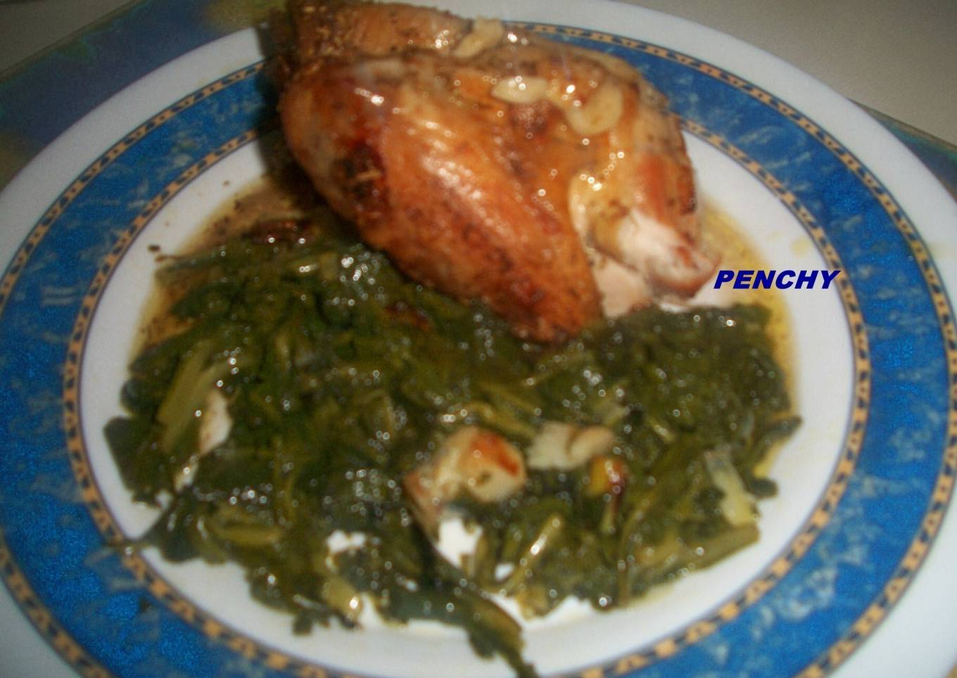 Pechuga de pollo asada al Albariño<br />