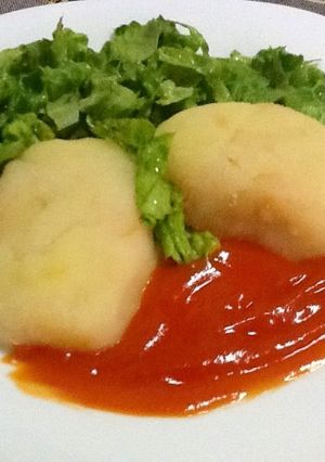 Una foto de Puré de patata relleno