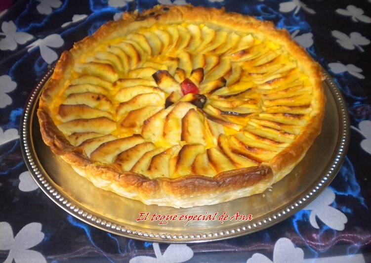 Tarta de hojaldre con manzana para diabéticos