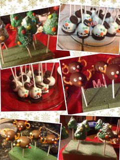 Una foto de Cake pops navidad