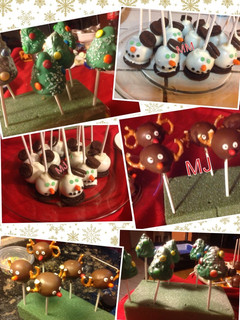 Una foto de Cake pops navidad