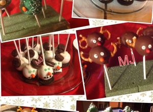 Una foto de Cake pops navidad