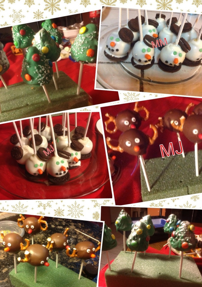Una foto de Cake pops navidad