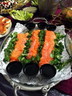 Una foto de Salmón ahumado