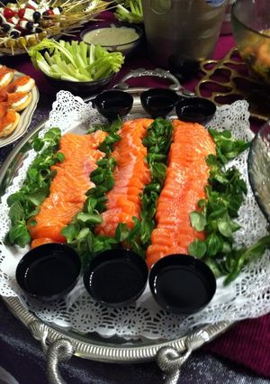 Una foto de Salmón ahumado