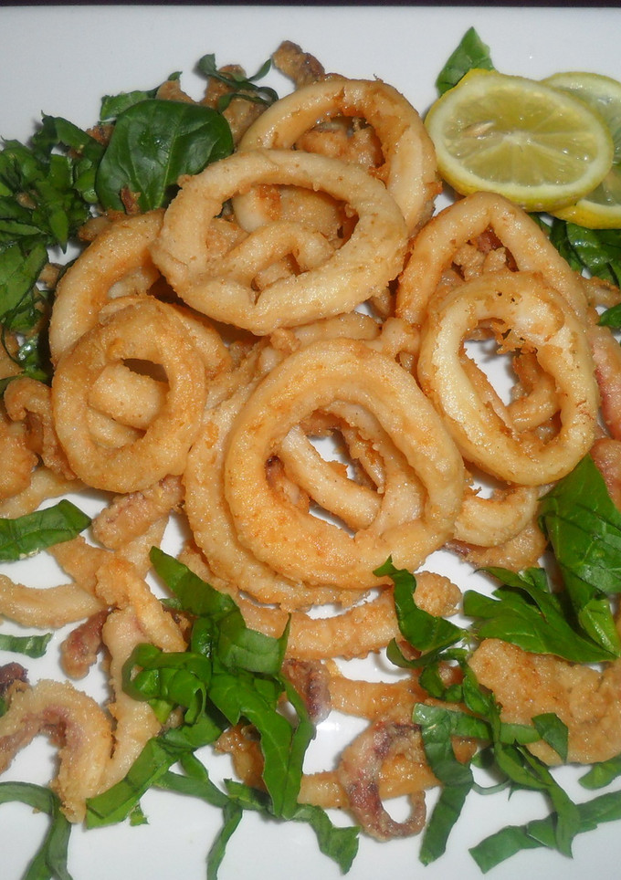 Una foto de Calamares a la pimienta fritos