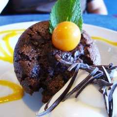 Una foto de Volcán de chocolate