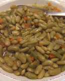 Judías verdinas guisadas con verduras