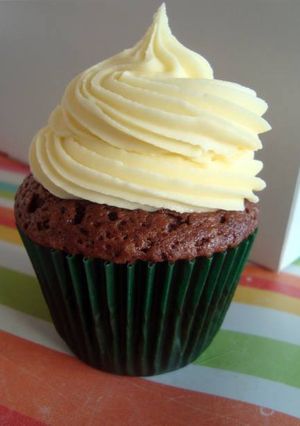 Una foto de Muffins con corazón de chocolate